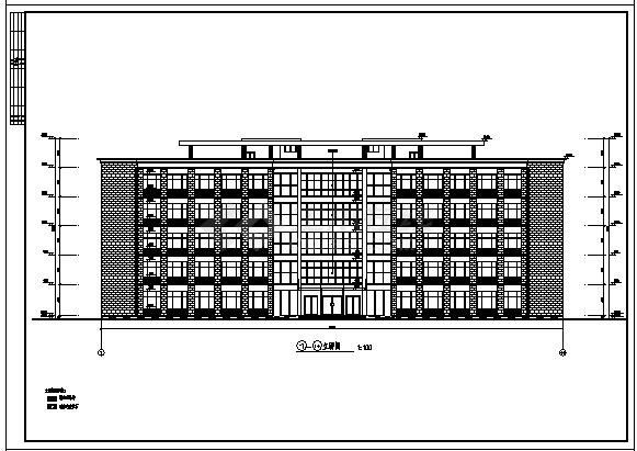 工程畢業設計辦公樓設計4400平方米某公司五層辦公樓建筑施工cad圖含